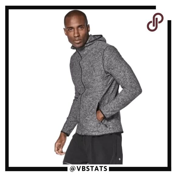 Lululemon Men's Surge Warm Full Zip Heather Hoodie Sweatshirt Gray Size Small - Picture 1 of 10